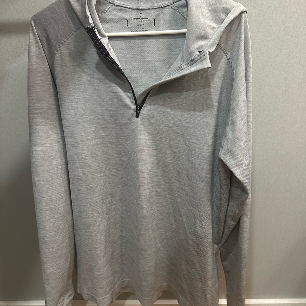 Men’s Fabletics Gray Quarter-Zip Pullover